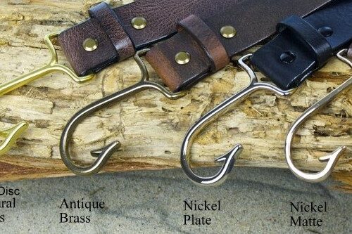 Artisan Handcrafted Fish Hook Leather Buckle Artisan Handcrafted Fish Hook Leather Buckle