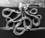 Octopus Buckle in Silver Plate