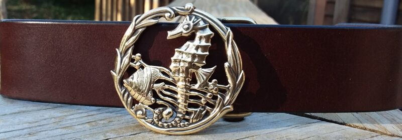 Seahorse Fish Belt in Solid Brass