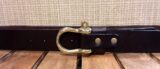 Pin Shackle Leather Sailing Belt in Dark Brown with Solid Brass