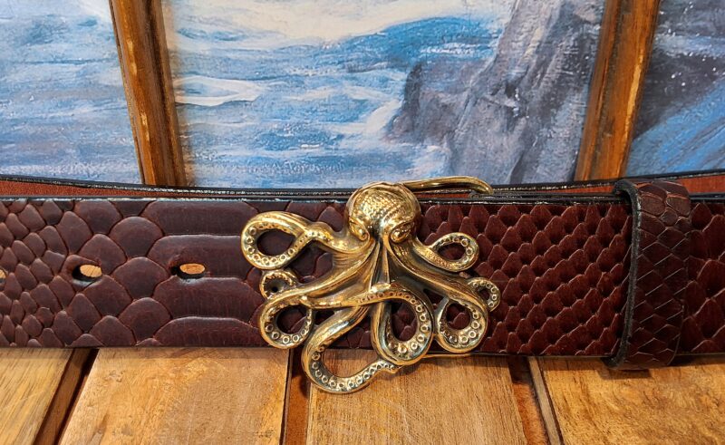 Octopus Buckle in Solid Brass