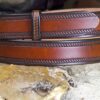Rope Edge Leather Belt in Tan Antique Finish