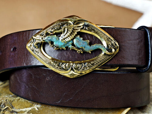 Winged Dragon Leather Belt