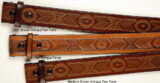 Chevron Embossed Leather Belts