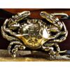 Blue Crab Shell Buckle in Solid Brass