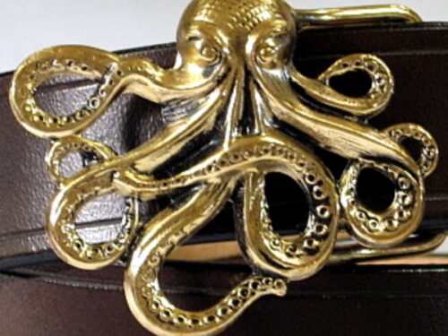 Octopus Buckle in Solid Brass