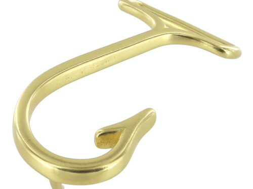 Fish Hook Buckle in 1-1/2" Natural Brass