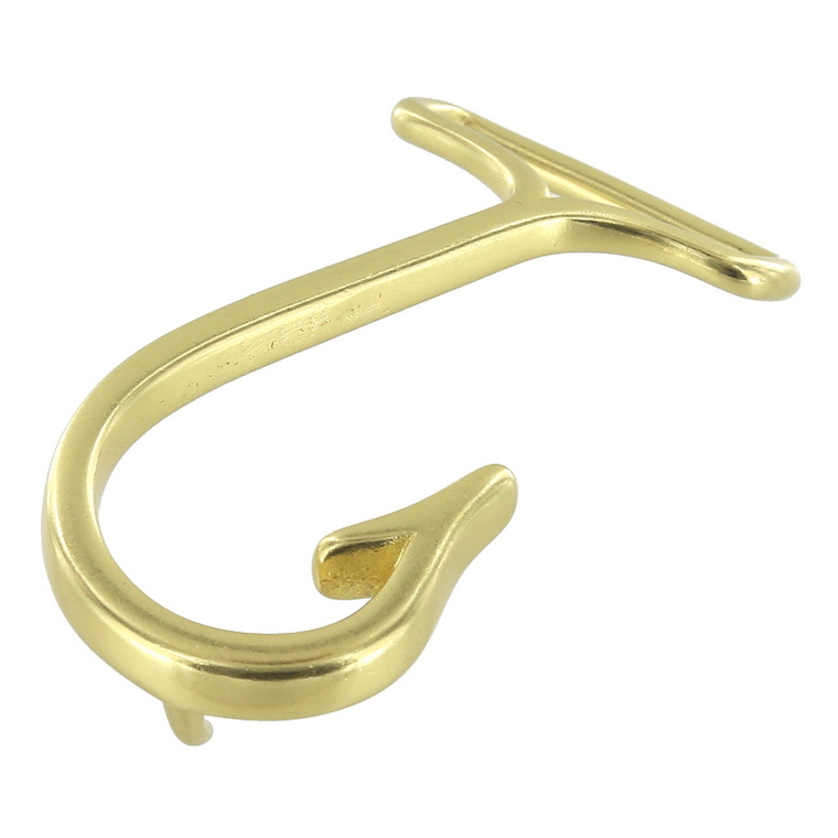 Fish Hook Buckle in 1-1/2" Natural Brass