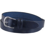 Patriot Hasbrouck Leather Belt in Black and Nickel Matte