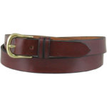 English Bridle Dress Belt in 1"Australian Nut and natural brass