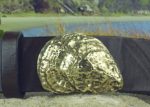 Cotuit Select Oyster Shell Leather Belt in Solid Brass