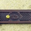 Chevron Leather Belt in Medium Brown Antique