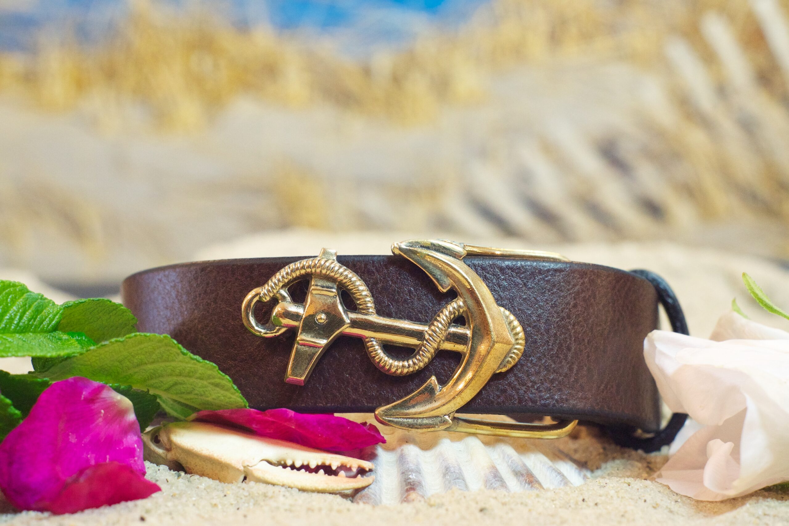 Anchor Leather Sailing Belt - Cellar Leather