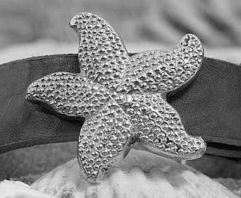 Starfish Buckle in White Bronze Silver