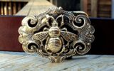 Small Honey Bee Buckle in Solid Brass