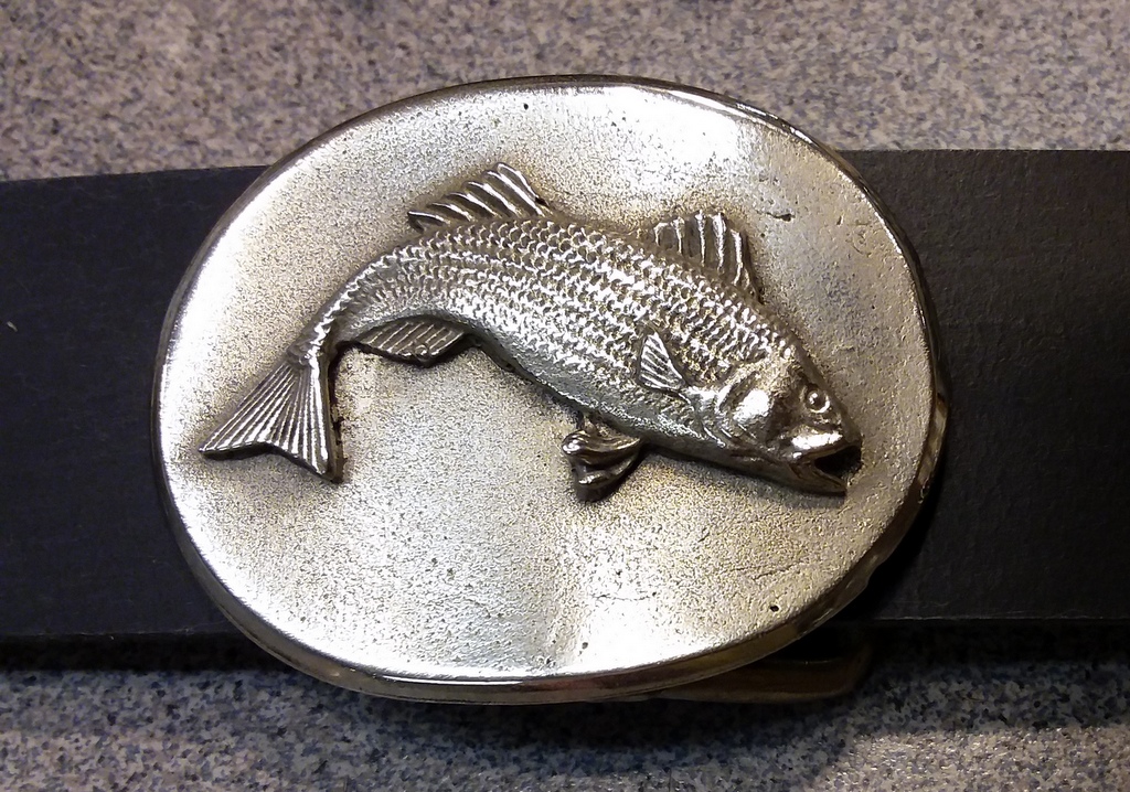 Bass Fishing Belt Buckle - Fisherman – Metal Some Art