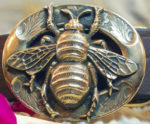 Large Honey Bee Buckle in Solid Brass