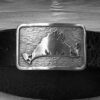 Martha's Vineyard Leather Belt in White Bronze Silver