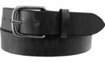 Patriot Wide Leather Belt in Black Distressed with 1-3/4" Nickel Plate Buckle
