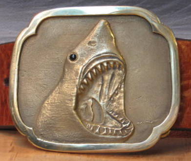 Jaws Shark Buckle in Solid Brass
