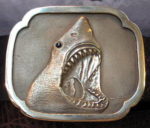 Jaws Shark Buckle in White Bronze Silver