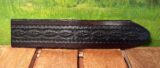 Geometric Embossed Leather Belt # 2 in Dark Brown Antique Finish 1-1/2" Belt Width