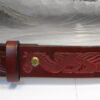 Dragon Leather Belt in Red Antique Hand Dye