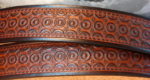 Geometric Leather Belt in 1-1/2" with Two Tone Finish