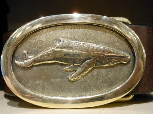 Humpback Whale Buckle in Solid Brass