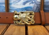 Sea Kraken Octopus Buckle in Solid Brass