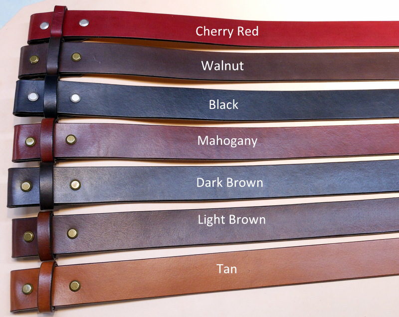 Men's embossed tan leather belt. Made in Spain.
