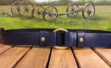 Single Ring Cinch Belt in Blue Softie with Natural Brass