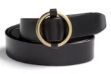 #2 Single Ring Leather Cinch Belt in Black Harness