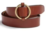 #2 Single Ring Leather Cinch Belt in Tan Harness