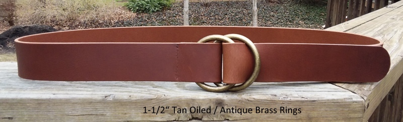 Single O Ring Leather Cinch Belt - Cellar Leather