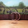 Double Ring Leather Cinch Belt with 1-1/4" Copper Rings