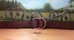 Double O Ring Leather Cinch Belt in 1-1/4" with Antique Copper Rings