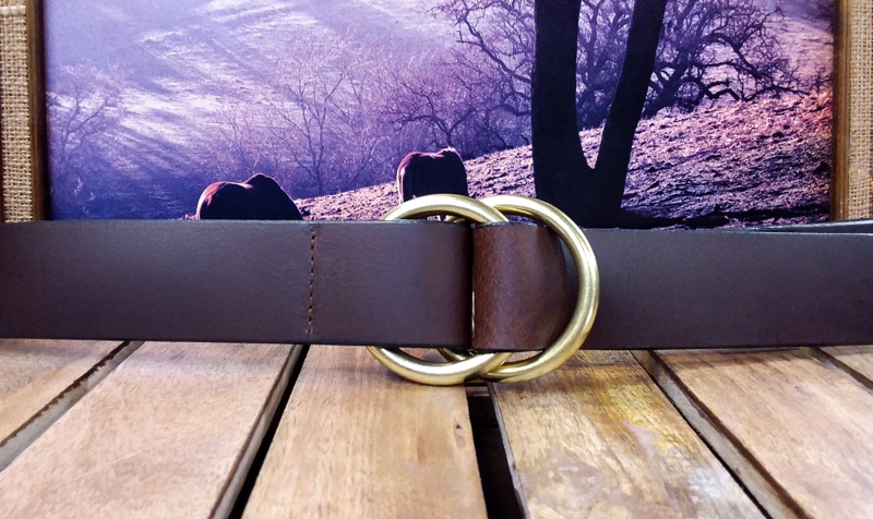 Double O Ring Leather Cinch Belt - Cellar Leather