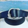 Infinity Snake Leather Ring Belt in 1-1/4"