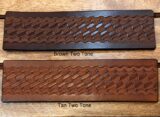 Basket Weave Leather Belt Two Tone Colors