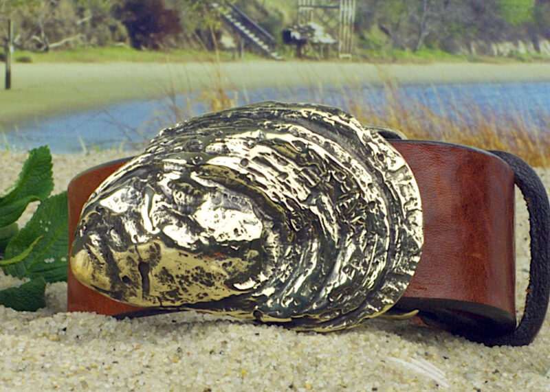 Cotuit Oyster Shell Buckle in Solid Brass