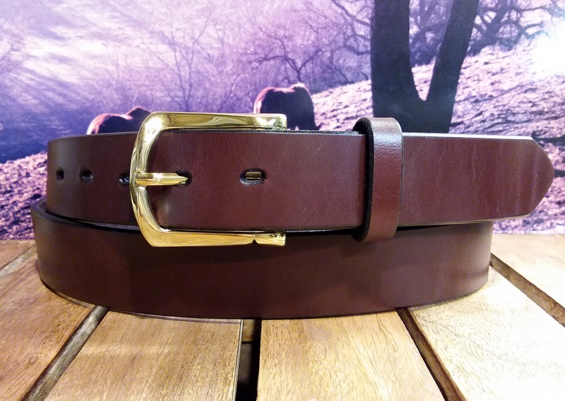 English Bridle Leather Dress Belts