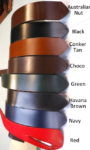 Genuine English Bridle Leather Color Swatches