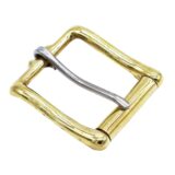 Solid Brass Roller Bar Buckle with Stainless Steel Pin in 1-1/4" and 1-1/2"