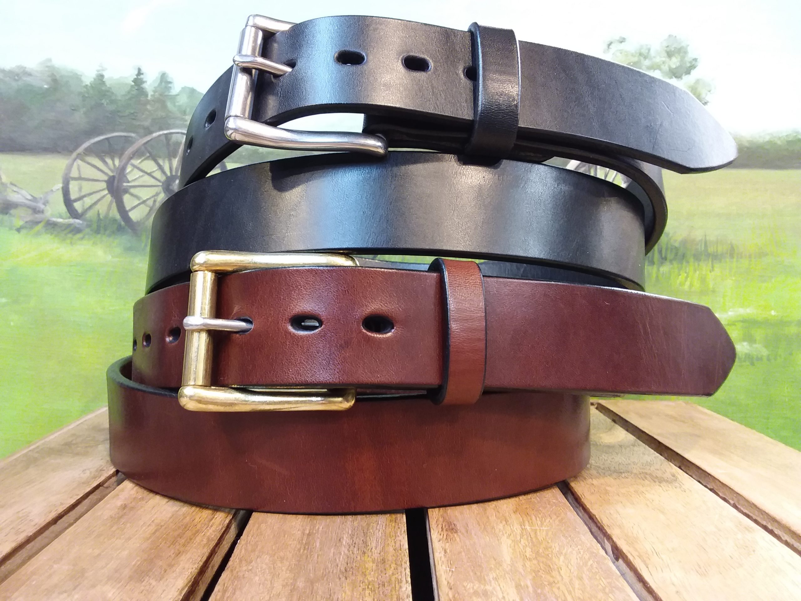 LEATHER WORK DRESS BELT 1/1/2" W TOOL HOLSTER HAND MADE WITH THICK  LEATHER 