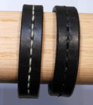 Hand Laced Leather Wristbands in Black
