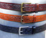Horse Floral Leather Belt