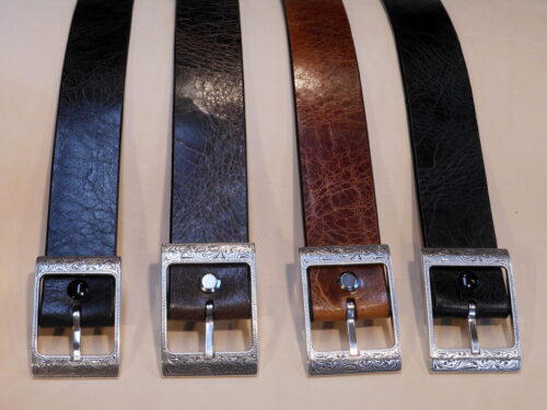 Laramie Leather Belts in Vintage Glazed Leather