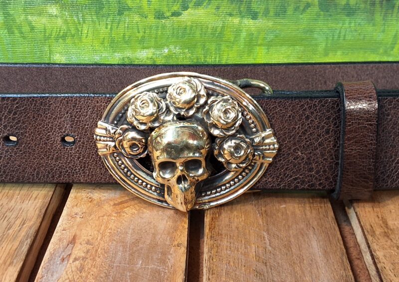 Greatful Dead inspired Bertha Buckle in Solid Brass
