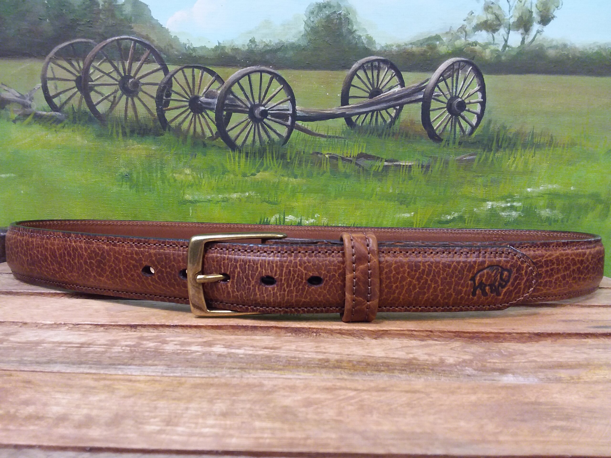 American Bison Leather Belt Cellar Leather